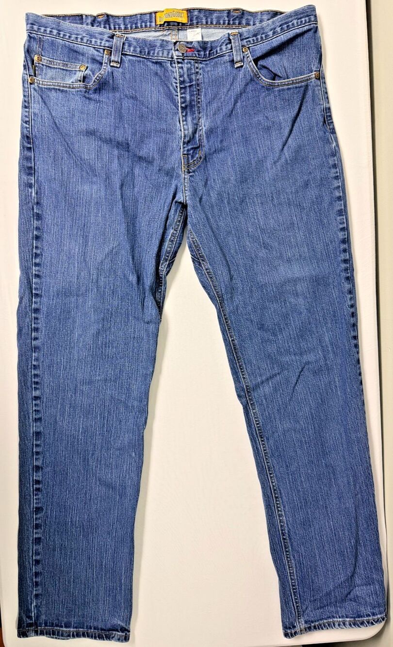Diamond Gusset Jeans Mens 42x36 Made in USA Relaxed Fit Blue Denim